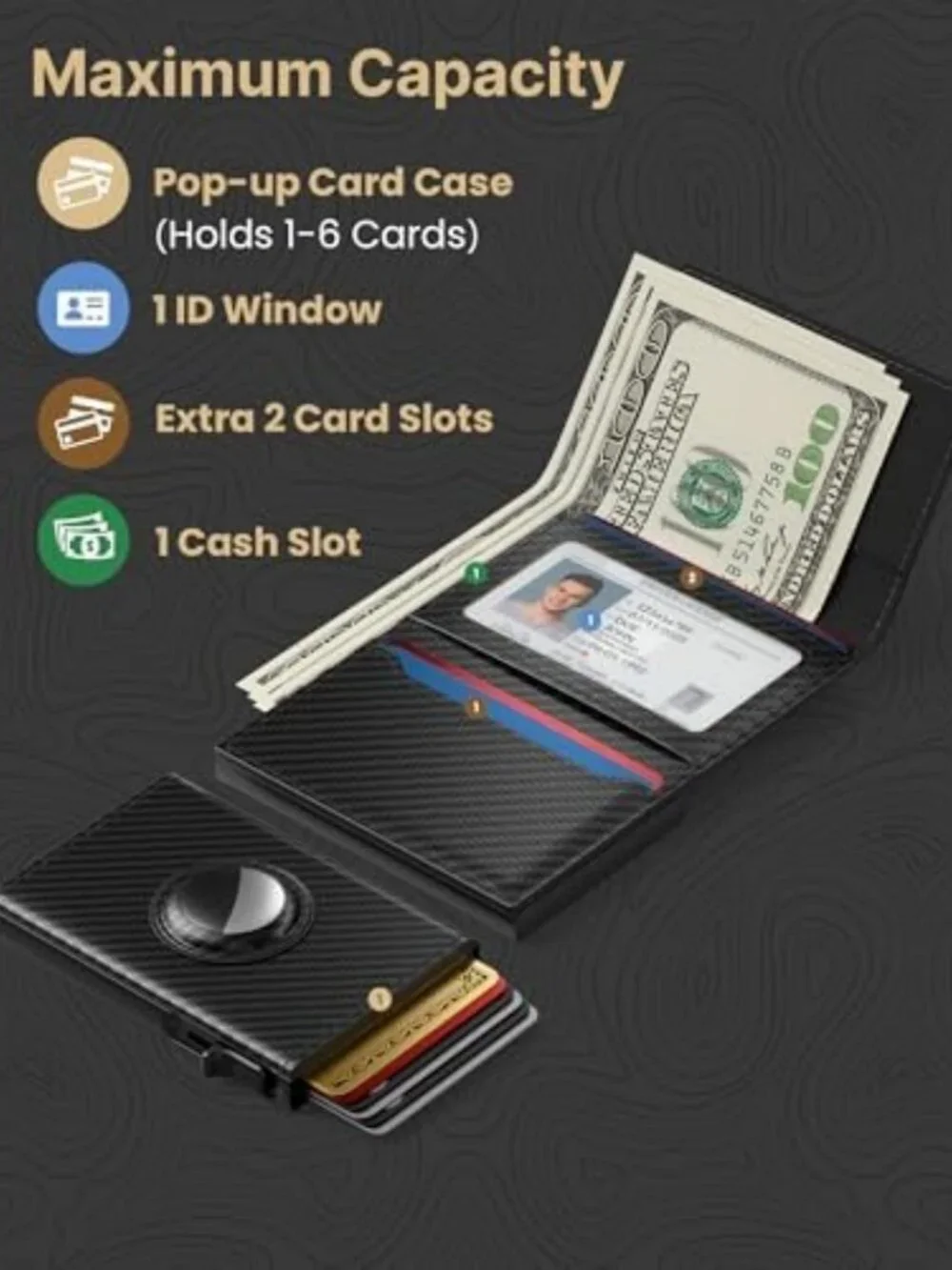 Slim RFID Blocking Wallet for Men | Genuine Leather, 14 Card Capacity, ID